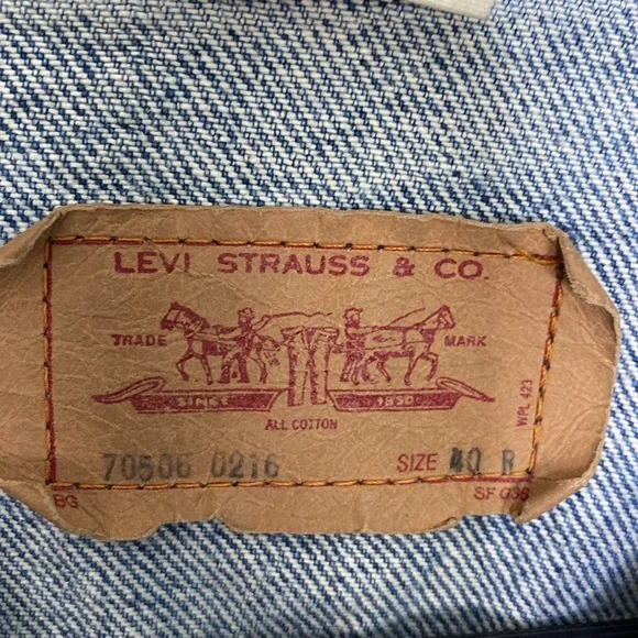 SOLD Vintage Levi's 1980s Type 3 Denim Jacket - Picture 3 of 7